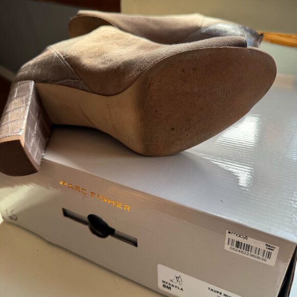 Marc Fisher SAYLA Ankle Boots – Size 8, Beige, Comfy & Chic! - Picture 4 of 5